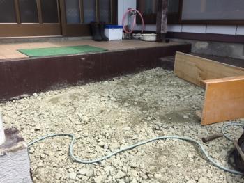 土間コンクリート・・・外構工事