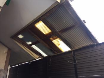 軒部分屋根撤去