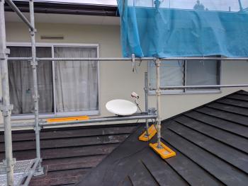 外壁塗装工事　現場より