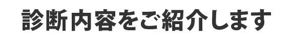 診断内容をご紹介します