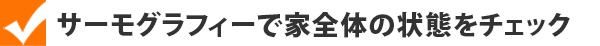 サーモグラフィーで家全体の状態をチェック